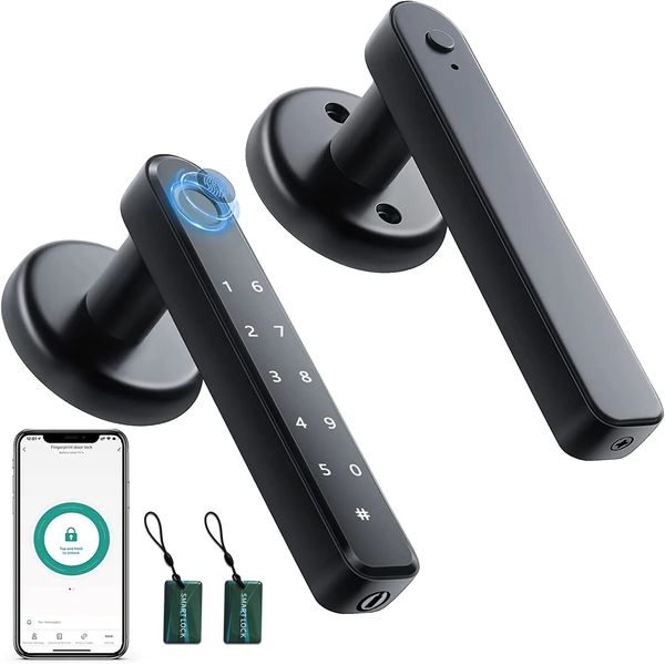 Smart Biometric Door Lock Bluetooth APP Control Fingerprint Door Lock Handle