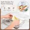 Divided Serving Tray with Lid and Handle Snackle Box For  Fruits, Nuts, Snacks