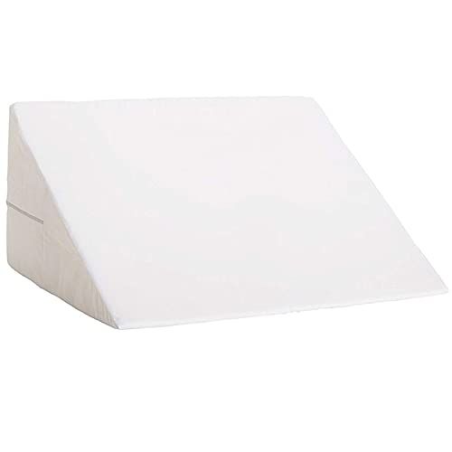 DMI Bed Wedge Pillow and Triangle Wedge with Elevated Incline for Neck Pain, Headaches, Reflux, Shoulders, Back Pain, Foot Support, Knee Pain or Restless Leg Syndrome, 24x24x10 inches, White