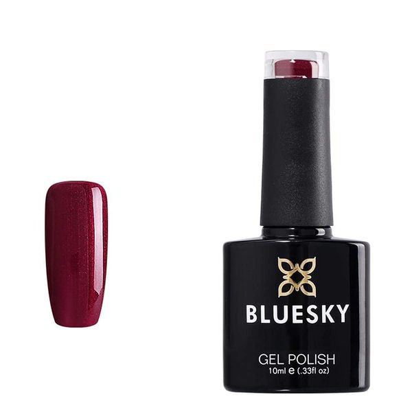 Bluesky Gel Nail Polish, Masquerade 80515, Cherry, Dark, Glitter, Red, Long Lasting, Chip Resistant, 10 ml (Requires Drying Under UV LED Lamp)