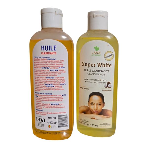 White Now Clarifying Super Rapid Oil, Clarifying Oil With  Coconut Extract.