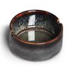 Small Ceramic Ashtray-2Pack, Ash Holder for Smokers 3-Inch (Gradient Grey)