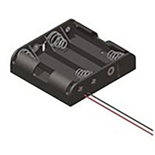 3PC KEYSTONE ELECTRONICS 2478 Battery Holder, AA, Polypropylene, 4, Spring, Wir