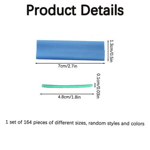164PCS Electric Insulation Heat Shrink Sleeving, Heat Shrink Tubing, Wire Repair Kit, Shrink Wrap Tubingfor Fixing and Protecting Components Workshop Hand Tools (Yellow, Blue, Black, Green, Red)
