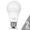 Feit A19 E26 (Medium) LED Bulb Adjustable White 40 Watt Equivalence 2 pk