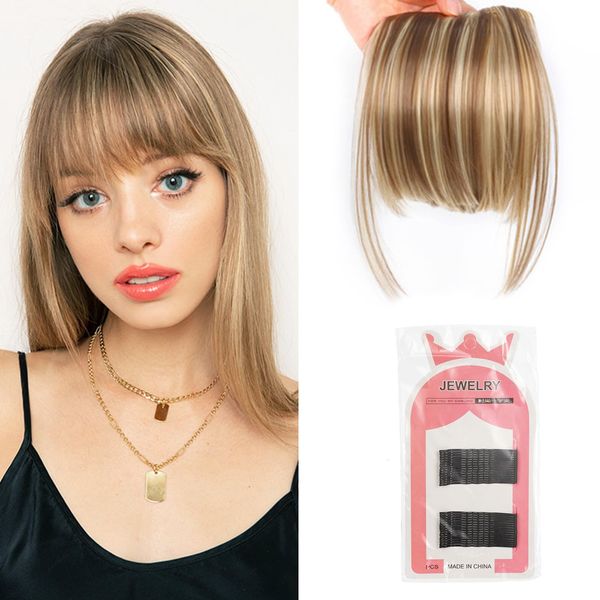 Clip in Pony Haarteil,Fringe Bangs Extension Front Hair,Fransen Haarspange in Pony,One Piece Clip in Pony,Extensions Natürliche Bangs,Bangs Clip,Bangs Clip Haarverlängerung Haarteil,SW65-18H613