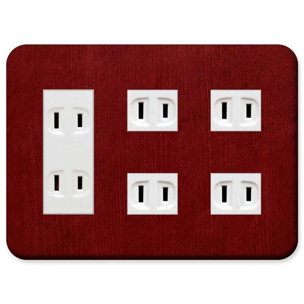 Panasonic WN6087W Modern Plate Outlet Plate, 3 Rows, 7 Pieces, 3 + 2 + 2 Pieces, Outlet Cover, Switch Plate, Wood Grain Pattern, 250 Design, 126-150, No. 147, Made in Japan