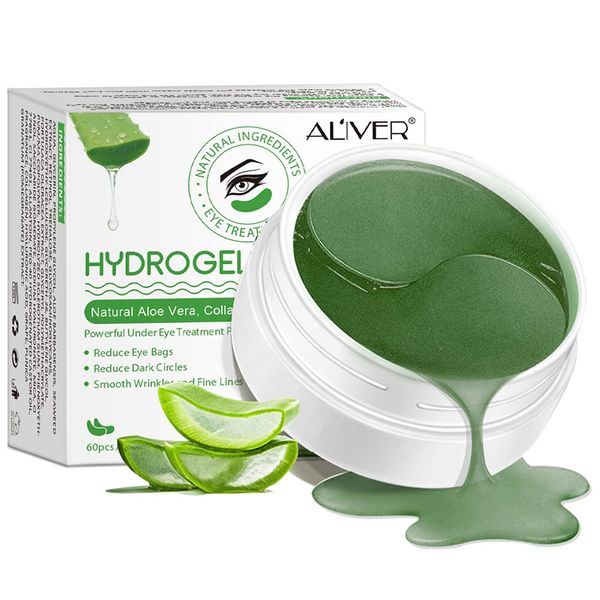 Aloe Vera Under Eye Treatment Mask,Anti-Wrinkle Care Eye Mask,Under Eye Gel Pads,Collagen-Rich Eye Mask,Eye Mask For Puffy Eyes, Skincare,Hydrating - 60 PCS