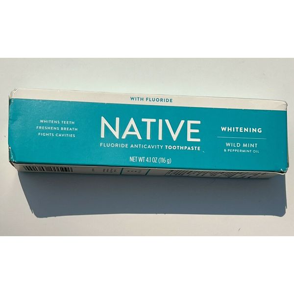 Native Whitening Toothpaste, With Fluoride Wild Mint & Peppermint Oil 4.1 OZ