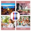 QIHUAN 8 Pieces Plastic Forks, Reusable Tableware, Outdoor Portable Spoons, Creative Tableware.