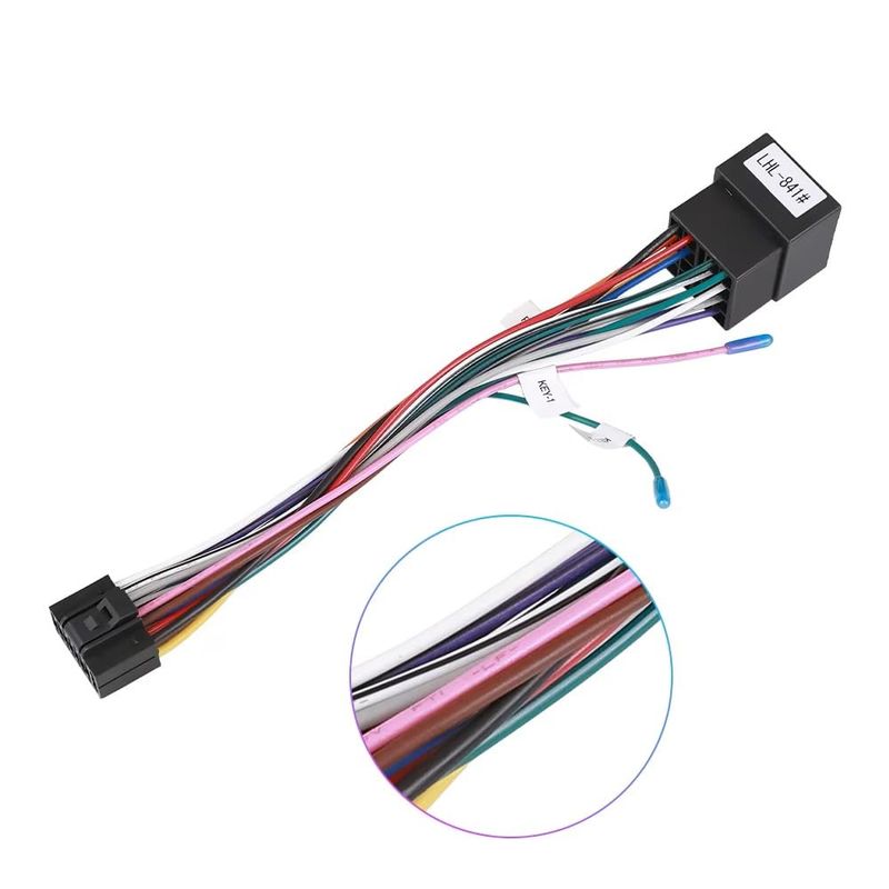 16 Pin to ISO Cable Adapter 16P Plug ISO Connector Wiring Harness ...
