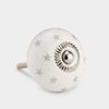 Pushka Home White With Greys Ceramic Cupboard Door Knob