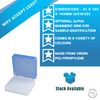 Camlab Plastics RTP/72101-B Storage Box, 100 Place, Polypropylene, Blue