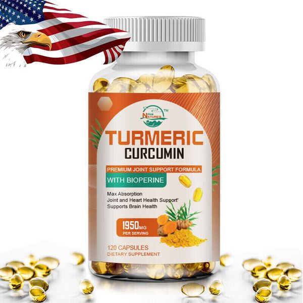 Turmeric Curcumin1950mg 95%Highest Potency with Black Pepper and Ginger Extract