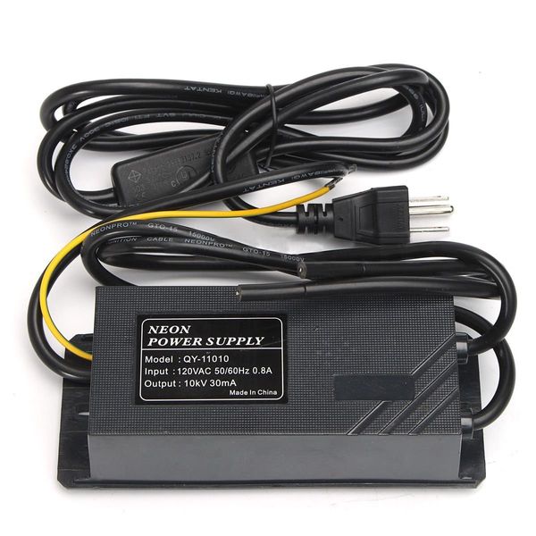 YaeCCC 10KV 30mA Power Supply for Glass Neon Sign Electronic Neon Light Transformer 120V AC 50Hz/60Hz