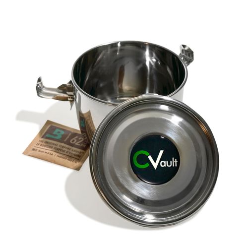 CVault Humidity Control Airtight Stash Container by - Size: Large (2-8g Boveda Packs Included)