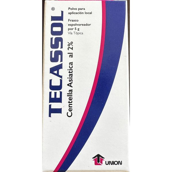 Tecassol en polvo 5g Centella Asiatica 2%, Cicatrización de heridas, Ulceras.