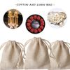 nuoshen 30 Pcs Hessian Bags, 8 X 10 CM Burlap Bags Cotton Drawstring Bag Hessian Fabric Small Drawstring Bag Gift Bag for Jewelry Wedding Christmas Party and DIY Craft