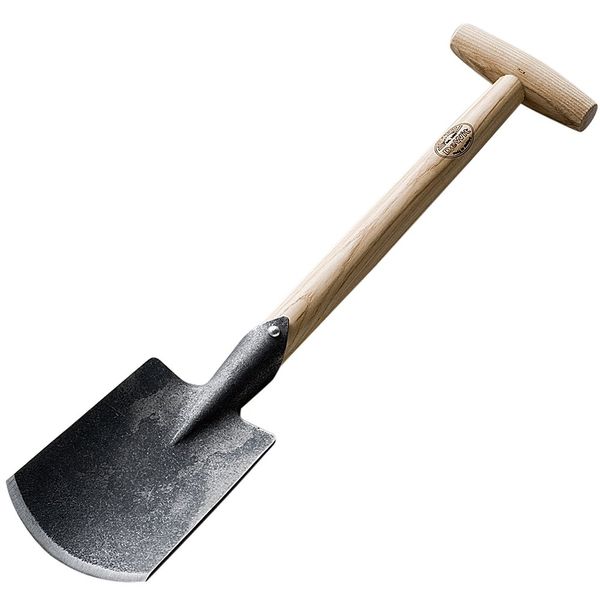 DeWit Perennial Spade with Short Handle, Lightweight & Durable Garden Tool with Comfortable T-Handle Grip for Planting Bulbs, Perennials & Small Shrubs