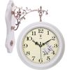 Howorr Wall Clock, Double Sided Wall Clock, Antique Double Sided Creative Clock, Interior Clock, Double Sided Clock, Wood Frame, Silent, Continuous Second Hand, Classroom, Classroom, Classic Gift,