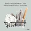 simplywire – Square Dish Drainer – Plate Drying Rack – Black Plastic Coated Steel