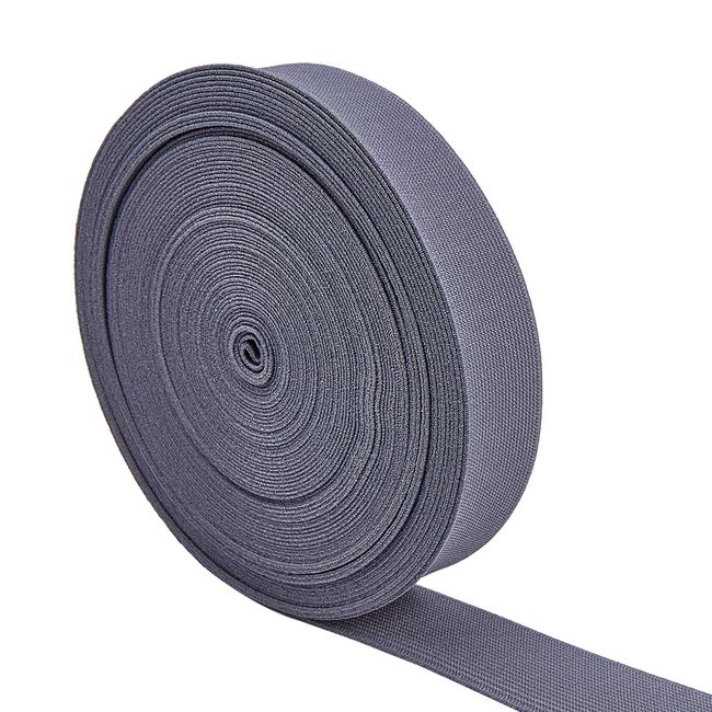 SUPERFINDINGS Flat Elastic Band, Sewing Rubber, Woven Rubber, Replacement Band, Stretch Band, Handicraft Sewing Material, Handmade, Handmade, Crafting Supplies, Gray (Width 1.2 x 6.3 ft (30 mm x 16 m)