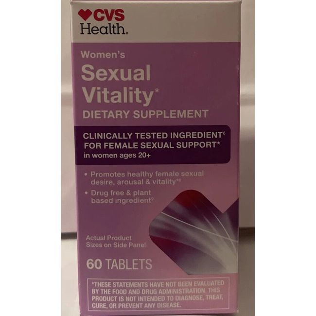 CVS Women's Sexual Vitality Support Diet Supplement 60 Tabs EXP 05/24 Ships Free