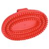 Oval Rubber Currycomb, red - A31230