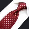 shlax&wing Men's Necktie Red White Dot Wedding