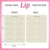 5pcs Lip Practice Skin Double Sided for Permanent Makeup Artists Fake Silicone Sheets to Practice Lip Tattoo (Version 1)