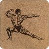 'Body Builder ' Square Cork Trivet/Pot Stand (TR00025627)