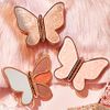 GECOMO Eyeshadow Palette, Eyeshadow Mini Multi Palette, Eye Palette, 6 Colors, Daily Butterfly Eye Palette, Commute, High Color, Long Lasting, Unique Powder Cosmetic Tray (02#Rose Red)