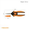 Fiskars Micro-Tip Pruning Snips - 6" Garden Shears with Sheath and SoftGrip Handle - Yard and Garden Tools - Orange/Black