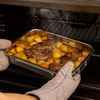 Space Home Stainless Steel Roasting Pan - 30 x 20 cm, Silver, Rectangular
