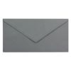 50x Envelope DL Format, Wet gummed Closure, Metallic Silver Interior - Graphite Grey | Silver