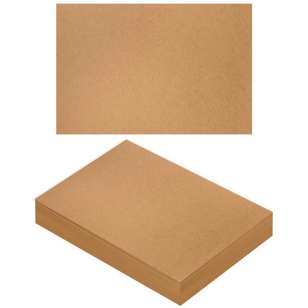 50 Sheets Brown Kraft Cardstock 8.5 x 11 Inch Thick Paper, Brown Smooth Card Stock Heavyweight Printer Paper for Invitations, Scrapbooks, Art, Crafts, DIY Cards, 250GSM Thick Paper