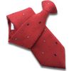 Men's Red with Black & Silver Rectangle Design Clip On Tie