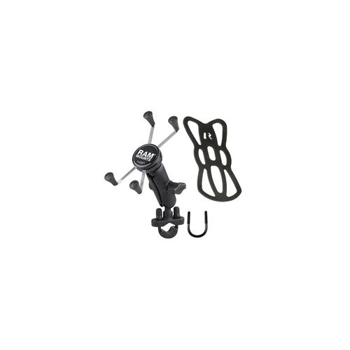 RAM MOUNTS RAM-B-149Z-UN10U Ram Mount Mount Set X Grip & U Handlebar Clamp for Phablet with Tether Black
