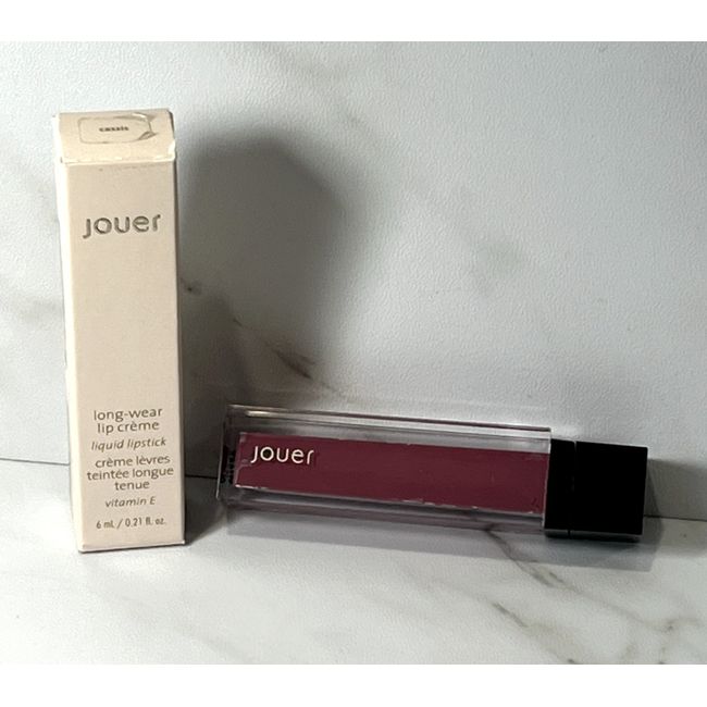 Jouer Long Wear Lip Creme Liquid Lipstick - Cassis - 0.21oz Boxed