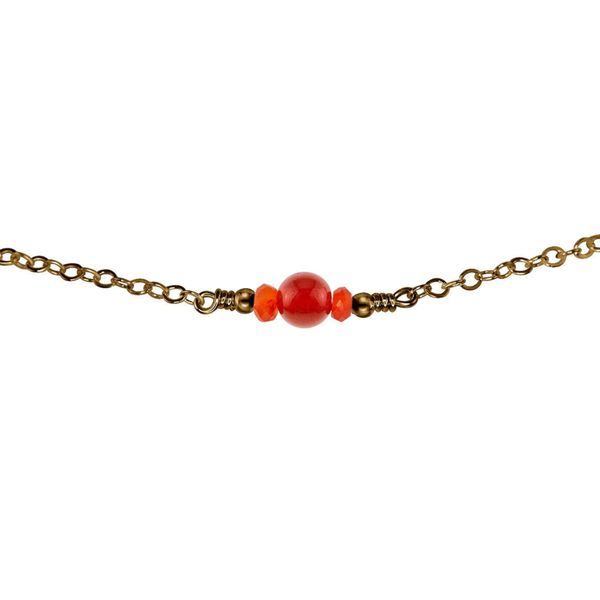 Carnelian Dainty Choker in Bronze