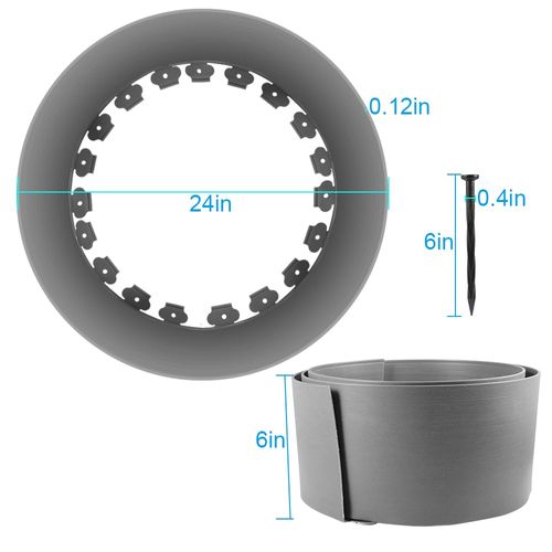 Kalekey Chicken Dust Bath Tub, Adjustable 25'' Chicken Dust Bath Contain Bottomless Design, Dust Bath for Chickens, Ducks, Turkeys, Quails for Farms, Chicken Coops (Grey)