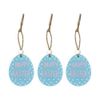 Robelli Wooden Easter Hanging Decorations & Signs (Various Designs) (Blue Happy Easter Eggs)