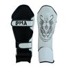 Playwell Matte White "Twin Tiger" Muay Thai Shin Guards - Pair (Medium)