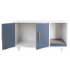Multi-function Cat House Hidden Litter Box Enclosure w/Pad Organizer Cabinets