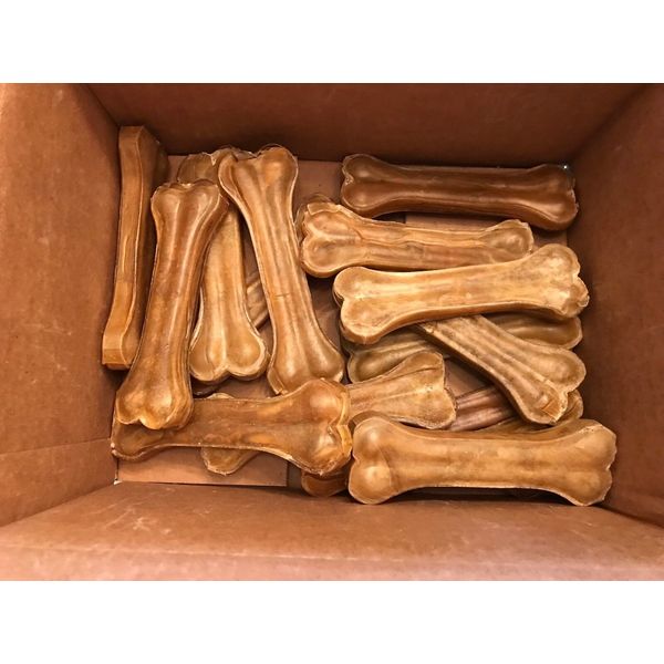 BIO311;  15 Pieces 6-1/2" Pressed Rawhide Bone