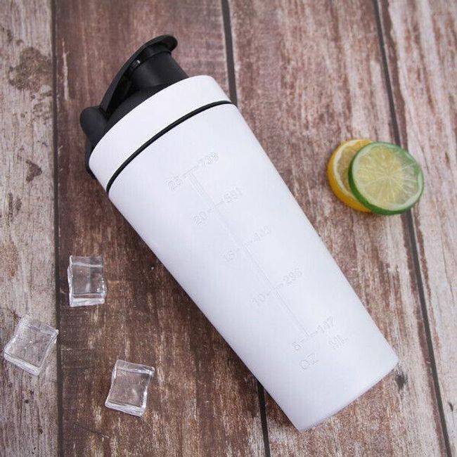 Stainless Steel Protein Blender Shaker Cup Bottle Mixed Water Gym Sport  750Ml