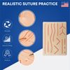 Suture Practice kit Pad 14 Wounds Premium 3 layer Silicone Student Suture Pad