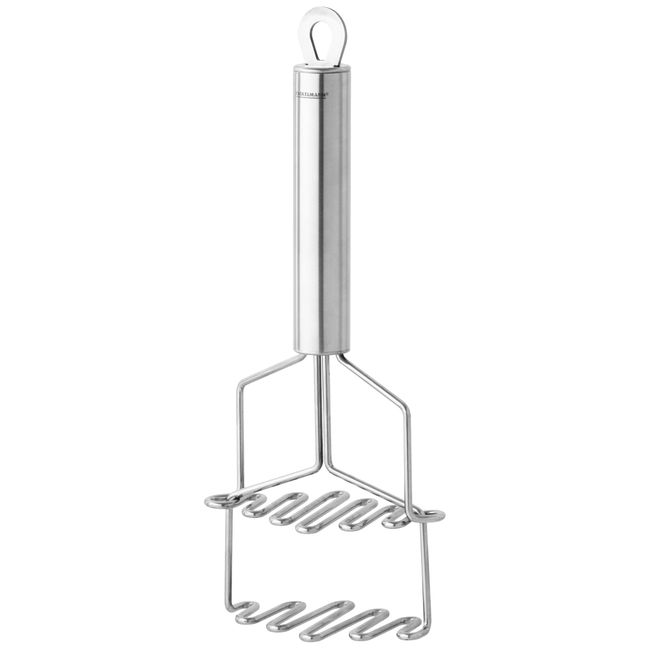 Fackelmann OPAL Double Potato Masher, Food Masher, Vegetable Masher & Crusher, Stainless Steel, 28x11x6.5cm, Silver