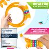 DUNLOP Children's Bicycle Lock - Security Level 5 Combination Lock with 4 Colour Divisions for Easy Remembering (Orange)