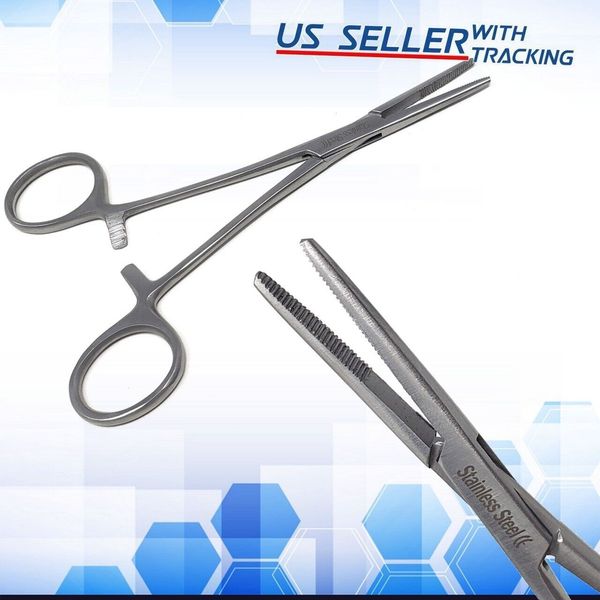 5.5 "Dental Hemostat Straight Kelly Locking Clamp Forceps Surgical Veterinary